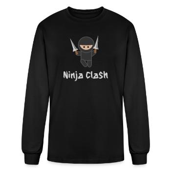 Ninja Clash Cartoon Kawaii - Men's Long Sleeve T-Shirt - black - Front