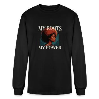 My Roots – My Power - Men's Long Sleeve T-Shirt - black - Front