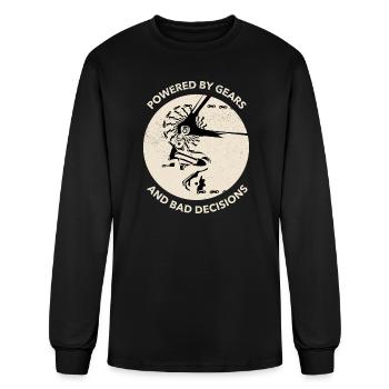 Powered Gears Bad Decisions Mountain Cycling - Men's Long Sleeve T-Shirt - black - Front