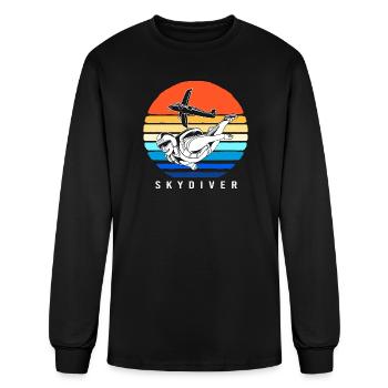 Skydiver Parachute Skydiving - Men's Long Sleeve T-Shirt - black - Front