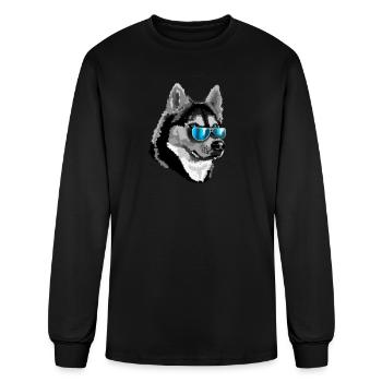 Husky - Men's Long Sleeve T-Shirt - black - Front