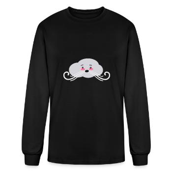 windy weather illustration - Men's Long Sleeve T-Shirt - black - Front