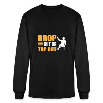 Drop Out Backpacker Gift - Men's Long Sleeve T-Shirt - black - Front