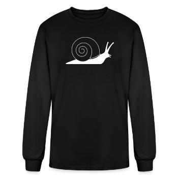 Spiral Snail Silhouette - Men's Long Sleeve T-Shirt - black - Front