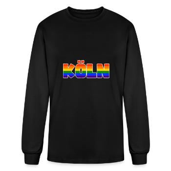 Carnaval Cologne Jeck in heart Kölle Alaaf Kölsch - T-shirt à manches longues Homme - noir - Devant