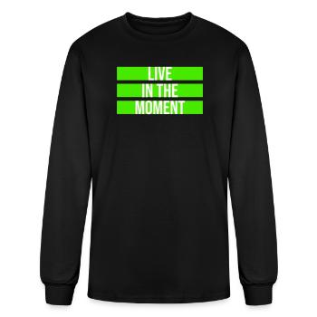 Live In The Moment Mindfulness Presence Awareness  - Men's Long Sleeve T-Shirt - black - Front