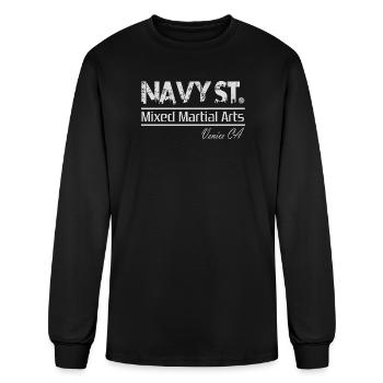 Navy St.  Vintage Design top one - Men's Long Sleeve T-Shirt - black - Front