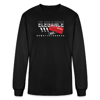 Elegance Modern Fashion Typography - Men's Long Sleeve T-Shirt - black - Front