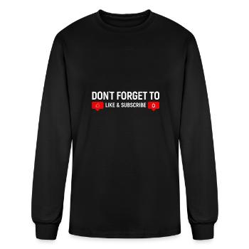 Like & Subscribe - Social Media Influencer - Men's Long Sleeve T-Shirt - black - Front