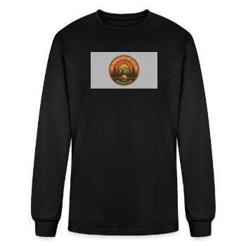 Mountains Calling Adventure Club Emblem - Men's Long Sleeve T-Shirt - black - Front