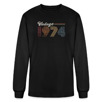 Vintage 1974 - Men's Long Sleeve T-Shirt - black - Front