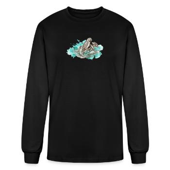 Anchor Parrot Sea Splash - Men's Long Sleeve T-Shirt - black - Front