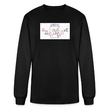 Guinea Pig Stretching Class Cute Kawaii Animal - Men's Long Sleeve T-Shirt - black - Front