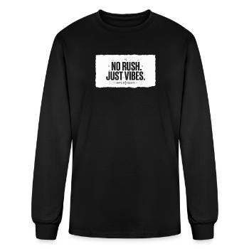 No Rush Just Vibes Move Different - Men's Long Sleeve T-Shirt - black - Front