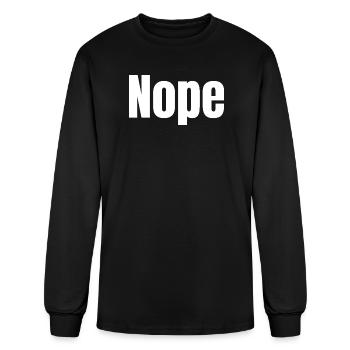 Nope - Men's Long Sleeve T-Shirt - black - Front