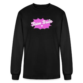 JGA Team Bride - Bachelorette Typography Design - Men's Long Sleeve T-Shirt - black - Front