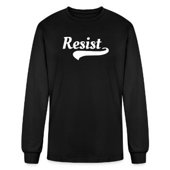 Resist Vintage Design with Swoosh - Men's Long Sleeve T-Shirt - black - Front