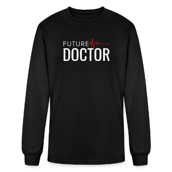 Future Doctor Pulse Logo - Men's Long Sleeve T-Shirt - black - Front