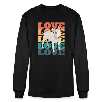 Bull Terrier - Love - Men's Long Sleeve T-Shirt - black - Front
