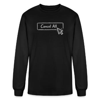 Cancel All Chalkboard Arrow - Men's Long Sleeve T-Shirt - black - Front