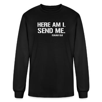 Isaiah 6:8 - Men's Long Sleeve T-Shirt - black - Front