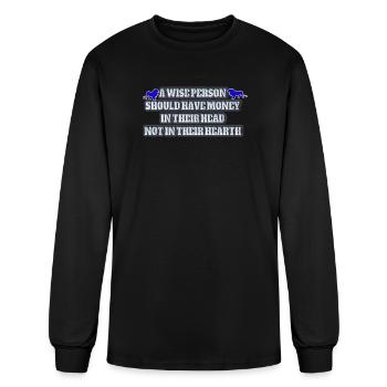 A WISE MAN - Men's Long Sleeve T-Shirt - black - Front
