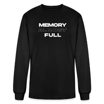 Memory Triad Typographic Poster - Men's Long Sleeve T-Shirt - black - Front