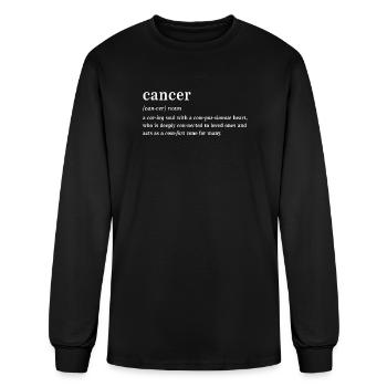 Cancer Dictionary Definition Funny Typography - Men's Long Sleeve T-Shirt - black - Front