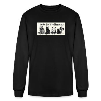 I Brake for Forbidden Cats - Men's Long Sleeve T-Shirt - black - Front