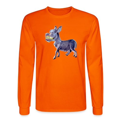 Funny Keep Smiling Donkey - Men's Long Sleeve T-Shirt