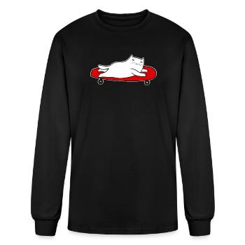 Longboard skater - Men's Long Sleeve T-Shirt - black - Front