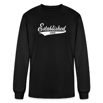 Established 2005 (Year Of Birth, Birthday / White) - Men's Long Sleeve T-Shirt - black - Front