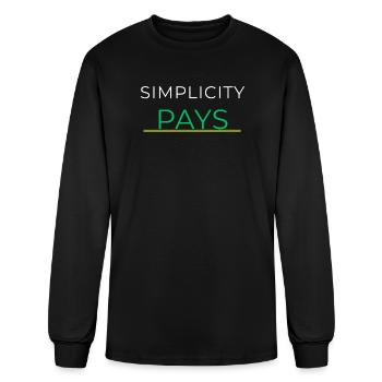 Simplicity Pays - Men's Long Sleeve T-Shirt - black - Front