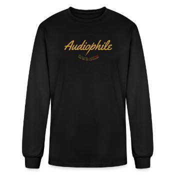 The Art of Listening VU Meter Audiophile Design  - Men's Long Sleeve T-Shirt - black - Front