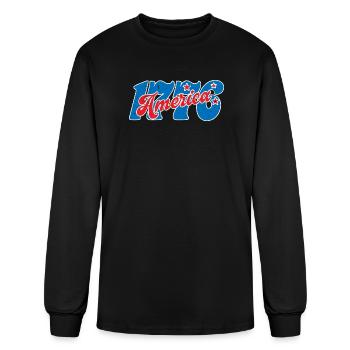 America 1776 - Men's Long Sleeve T-Shirt - black - Front