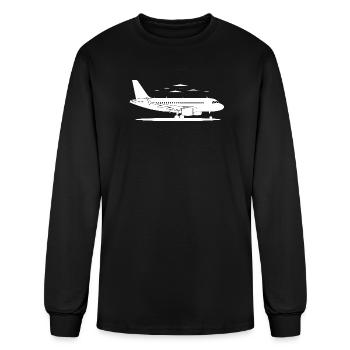 Aircraft Sketch - Men's Long Sleeve T-Shirt - black - Front