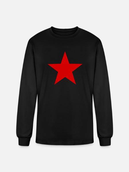 red star - Men's Long Sleeve T-Shirt - black