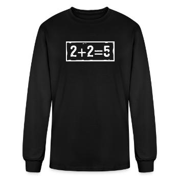 2 plus 2 equals 5 (dark) - Men's Long Sleeve T-Shirt - black - Front
