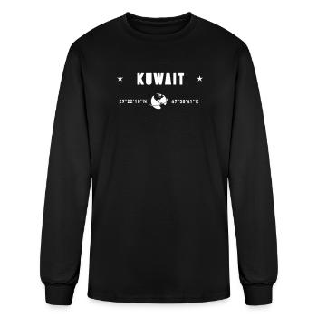 Kuwait City Coordinates Planet Earth - Men's Long Sleeve T-Shirt - black - Front