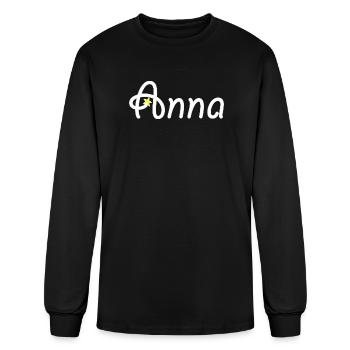 Anna - Men's Long Sleeve T-Shirt - black - Front