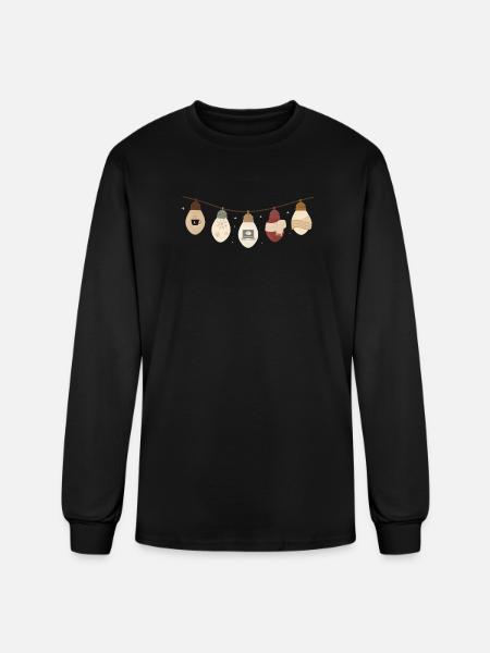 comfy lights winter - Men's Long Sleeve T-Shirt - black