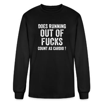 Running - Does Running Out Of Fucks Count As Car - Men's Long Sleeve T-Shirt - black - Front
