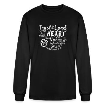 Lord - Trust in the lord with all your heart tee - Men's Long Sleeve T-Shirt - black - Front