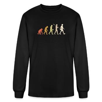 Volleyball Evolution Funny Volleyball Player Gift - Men's Long Sleeve T-Shirt - black - Front