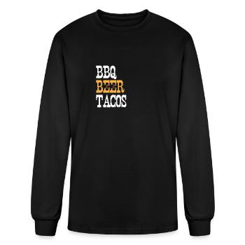 Bbq beer tacos 08 - Men's Long Sleeve T-Shirt - black - Front