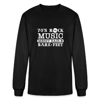 Rock Music - Men's Long Sleeve T-Shirt - black - Front