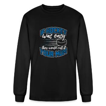 Ice Hockey Gate Hockey Team Sport Ice Sports Gift - Men's Long Sleeve T-Shirt - black - Front