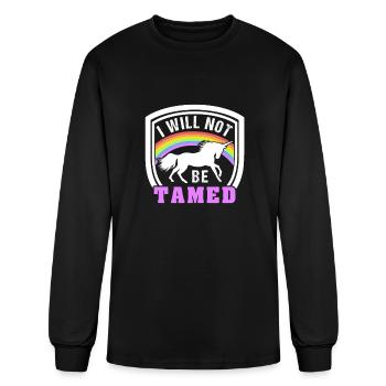 Funny Unicorn Quotes - Men's Long Sleeve T-Shirt - black - Front