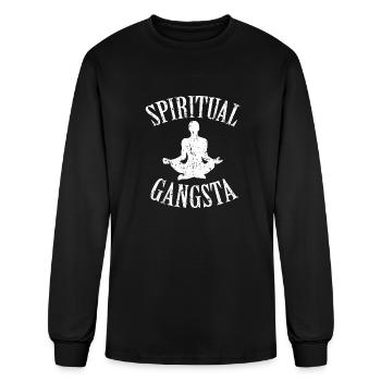 T-shirt spiritual gangsta - T-shirt à manches longues Homme - noir - Devant