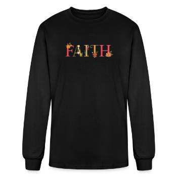 Faith - Men's Long Sleeve T-Shirt - black - Front